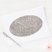 Achtergrond witte grijze tapijt ovale sticker (Envelop)