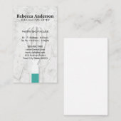 Achtergrond witte marmer | Chef Visitekaartje (Voorkant / Achterkant)