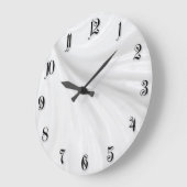 Achtergrond witte roomkleurig grote klok (Hoek)
