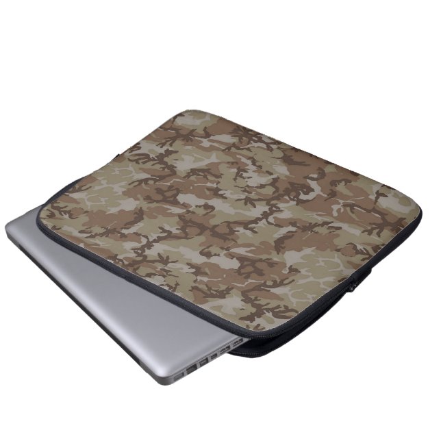 Achtergrond woestijn Camouflage Laptop Sleeve (Voorkant onderkant)