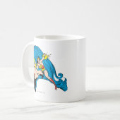 Achtergrond Wonder-vrouwenprofiel Koffiemok (Voorkant links)