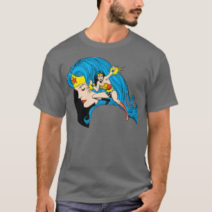 Achtergrond Wonder-vrouwenprofiel T-shirt