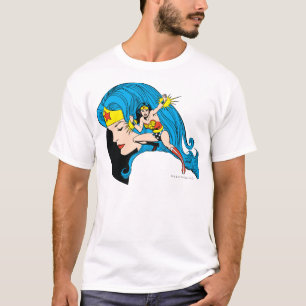 Achtergrond Wonder-vrouwenprofiel T-shirt