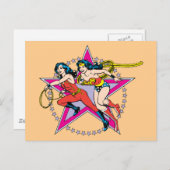 Achtergrond Wonder Woman Star Briefkaart (Voorkant / Achterkant)
