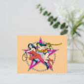 Achtergrond Wonder Woman Star Briefkaart (Staand voorkant)