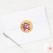 Achtergrond Wonder Woman Star Ronde Sticker (Envelop)