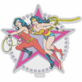 Achtergrond Wonder Woman Star Sticker (Voorkant)
