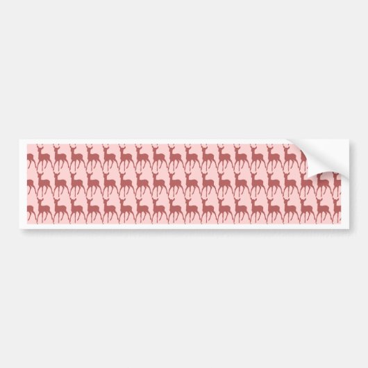 Achtergrond zalm Deer Pattern Bumpersticker (Voorkant)