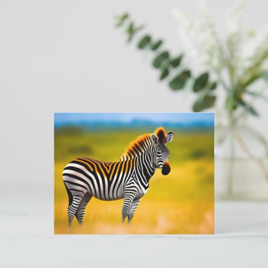 achtergrond zebra natuur briefkaart (Staand voorkant)