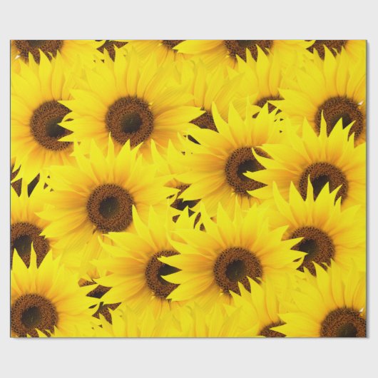 Achtergrond zonnebloemen cadeaupapier (Vlak)