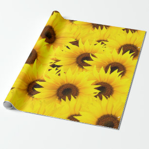 Achtergrond zonnebloemen cadeaupapier