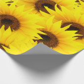 Achtergrond zonnebloemen cadeaupapier (Hoek)