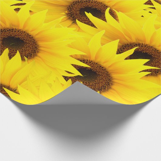 Achtergrond zonnebloemen cadeaupapier (Hoek)