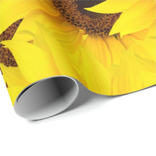 Achtergrond zonnebloemen cadeaupapier (Rol Hoek)