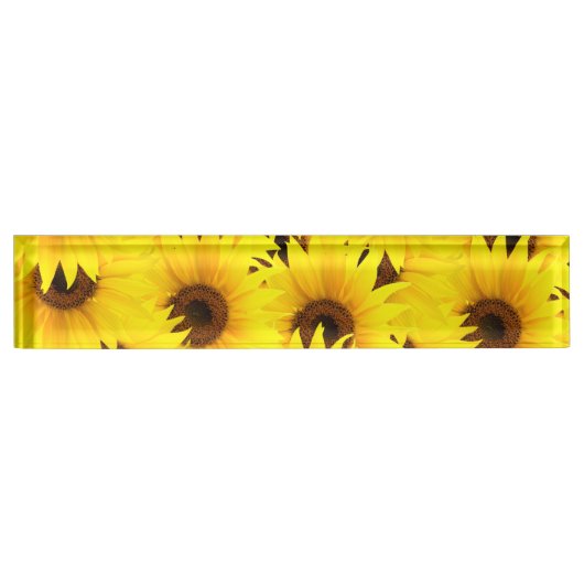 Achtergrond zonnebloemen naambordje (Voorkant)