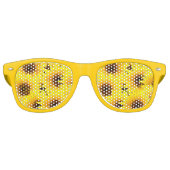 Achtergrond zonnebloemen retro zonnebril (Voorkant)