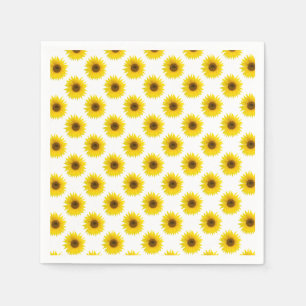 Achtergrond zonnebloemen servetten