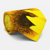 Achtergrond zonnebloemen stropdas (Opgerold)