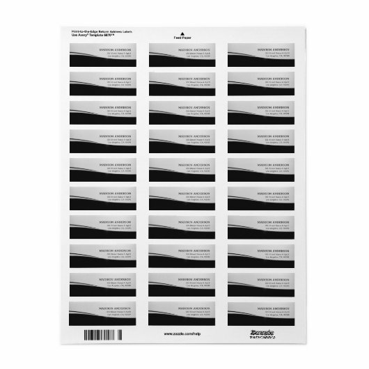 Achtergrond zwart en grijs etiket (Full Sheet)