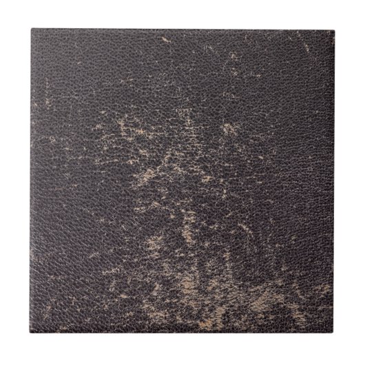 Achtergrond zwart leder tegeltje (Voorkant)