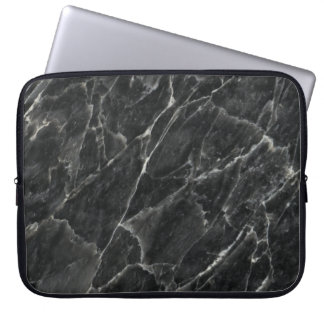 Achtergrond zwart Roos Stone Pattern Laptop Sleeve