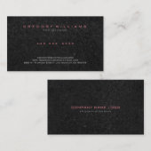 Achtergrond zwart stone afdrukstructuur visitekaartje (Voorkant / Achterkant)