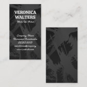 Achtergrond zwart textiel klantenkaartje (Voorkant / Achterkant)