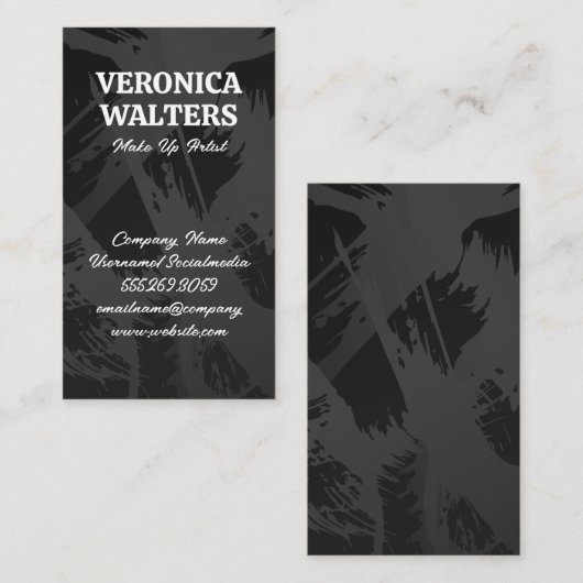 Achtergrond zwart textiel klantenkaartje (Voorkant / Achterkant)