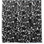 Achtergrond zwart-wit poka douchegordijn (Voorkant)