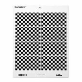 Achtergrond zwart-wit toetsenbord etiket (Full Sheet)