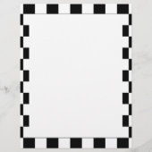 Achtergrond zwart-wit toetsenbord flyer (Achterkant)