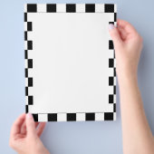 Achtergrond zwart-wit toetsenbord flyer (Hand)