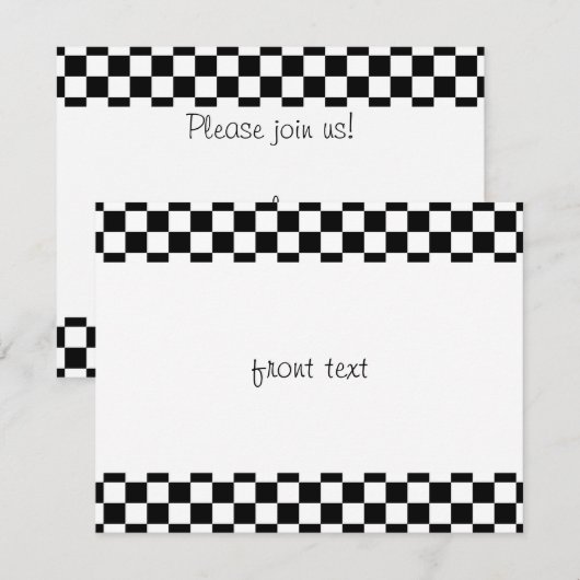 Achtergrond zwart-wit toetsenbord kaart (Voorkant / Achterkant)