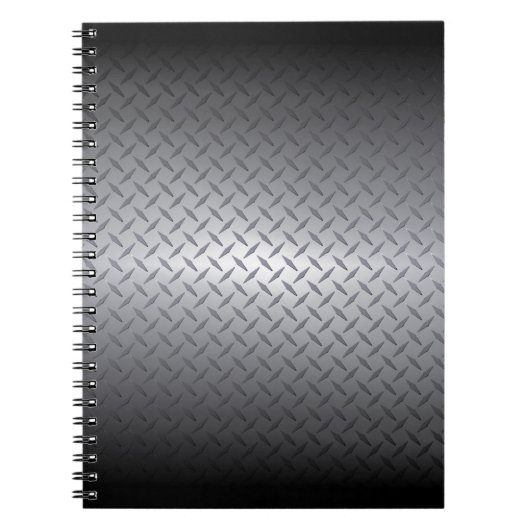 Achtergrond zwart-wit tot Bright staal Fade Diamon Notitieboek (Voorkant)