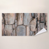 Achtergrondabstract van de oude steenwandtextuur, badhanddoek (Badhanddoek)