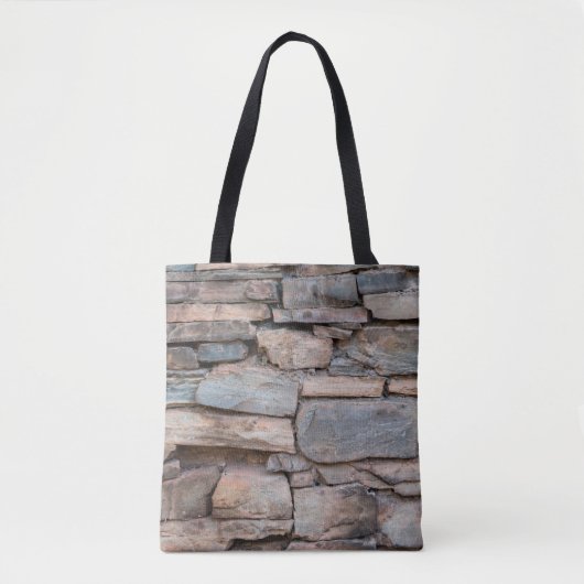 Achtergrondabstract van de oude steenwandtextuur, tote bag (Voorkant)