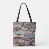 Achtergrondabstract van de oude steenwandtextuur, tote bag (Achterkant)