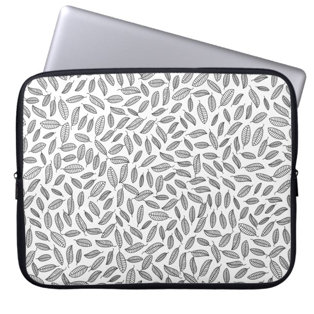 Achtergrondachtergrond bladeren laptop sleeve (Voorkant)
