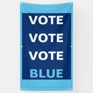 Achtergrondachtergrond van Blauwe-Democraat Selfie Spandoek