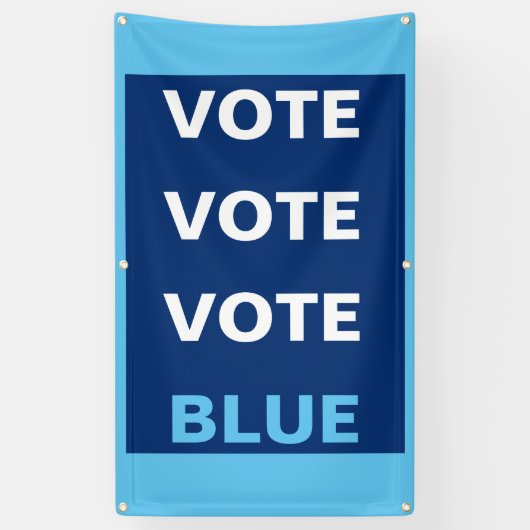 Achtergrondachtergrond van Blauwe-Democraat Selfie Spandoek (Verticaal)