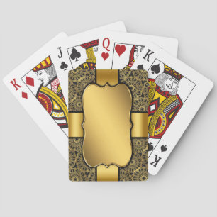 Achtergrondafbeelding Gouden Frame Pokerkaarten