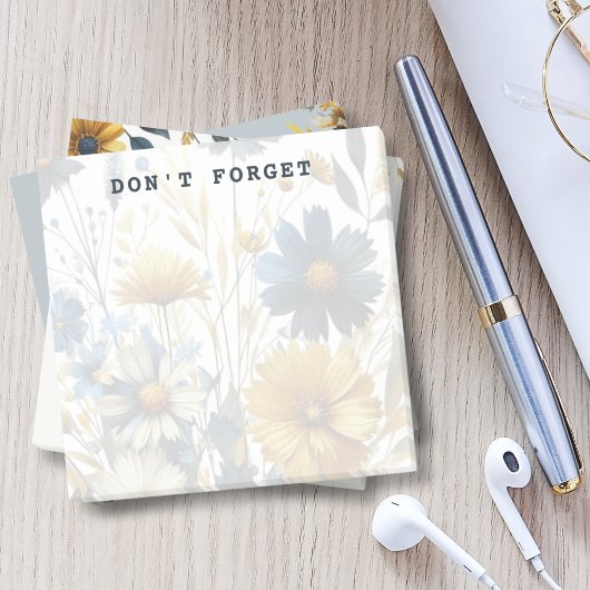 Achtergrondafbeelding met watercolorbloemen Aanpas Post-it® Notes