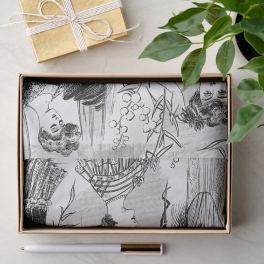 Achtergrondafbeelding mode tissuepapier (Geschenk)