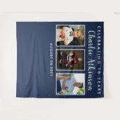 Achtergrondbanner voor 18e verjaardag fotocollage wandkleed (Voorkant (horizontaal))