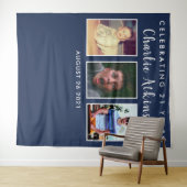 Achtergrondbanner voor 21e verjaardag met fotocoll wandkleed (In Situ (horizontaal))