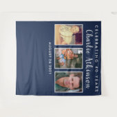 Achtergrondbanner voor 40e verjaardag met fotocoll wandkleed (Voorkant (horizontaal))