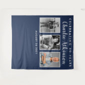 Achtergrondbanner voor 60e verjaardag met fotocoll wandkleed (Voorkant (horizontaal))