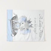 Achtergrondbanner voor babyfeest olifant prins jon wandkleed (Voorkant (horizontaal))