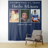 Achtergrondbanner voor fotocollage voor 21e verjaa wandkleed (In situ)