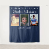 Achtergrondbanner voor fotocollage voor 21e verjaa wandkleed (Voorkant)